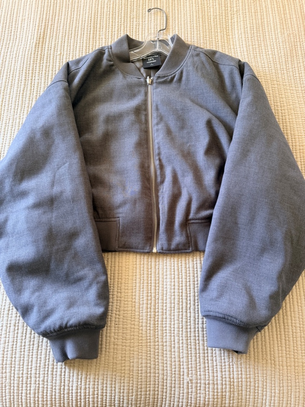 Abercrombie HFR x Nicole Benefield Cropped Bomber Jacket L - Picture 3 of 4